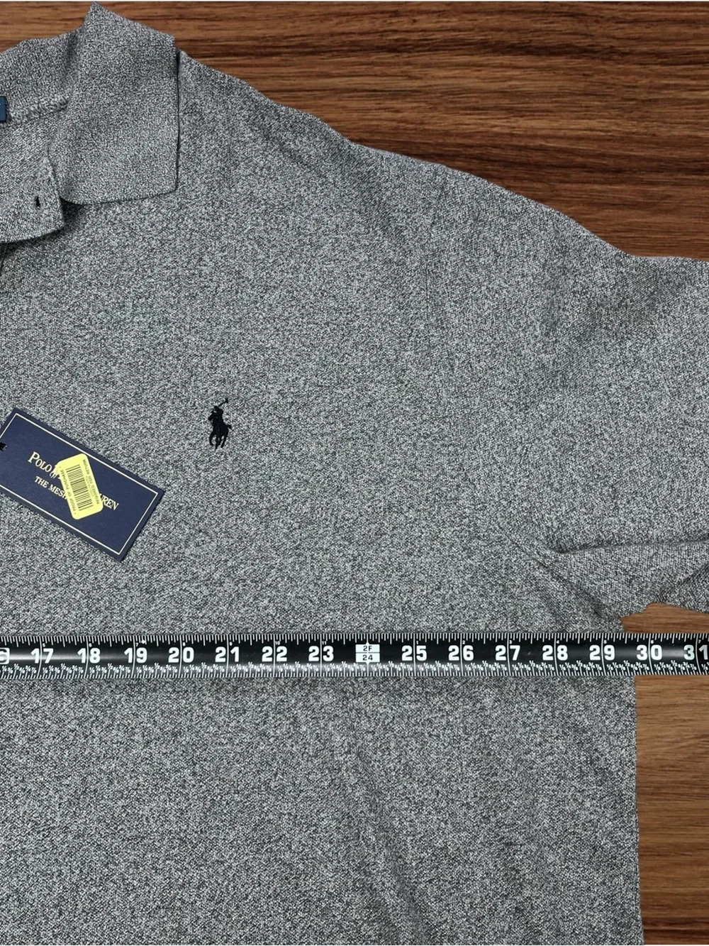Polo Ralph Lauren Men’s Vintage Gray Long Sleeve Polo Short. Size 3XLT